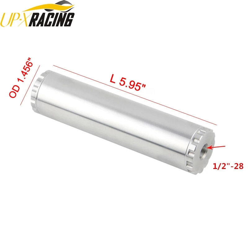 1-2-28 silver 1/2-28 5/8-24 алюминиевый топливный фильтр для NAPA 4003 WIX 24003 OD 1,45" L 5,95" QT4003 - Цвет: 1-2-28 silver