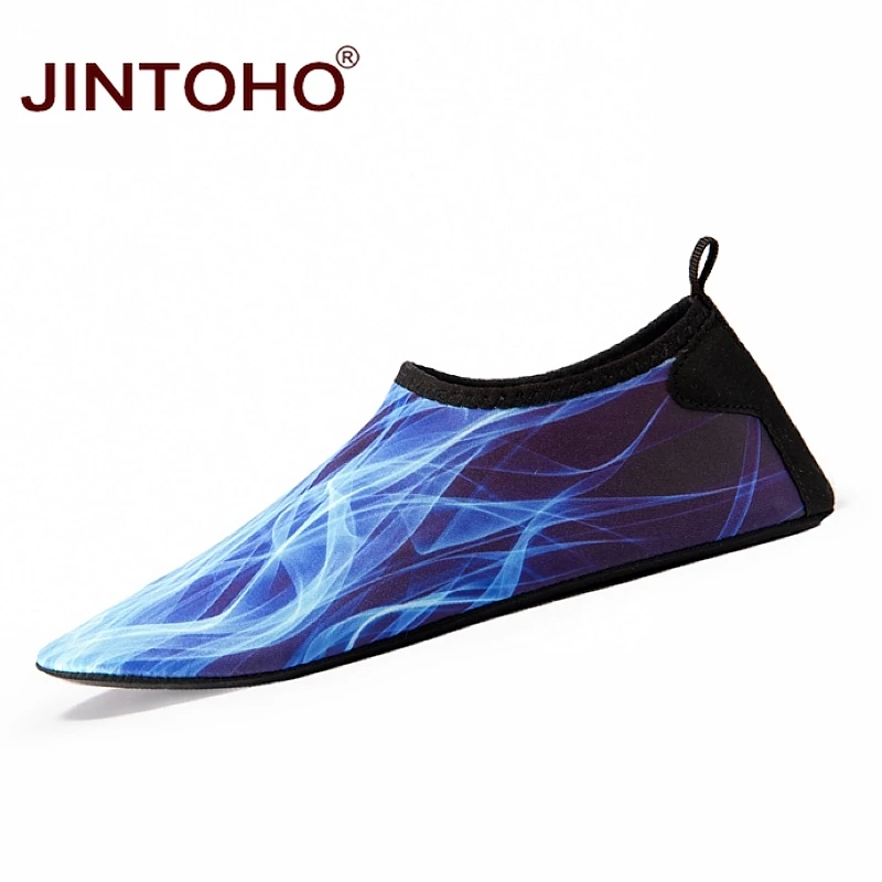 Летняя мужская акваобувь JINTOHO для плавания пляжная обувь большие яркие мужские