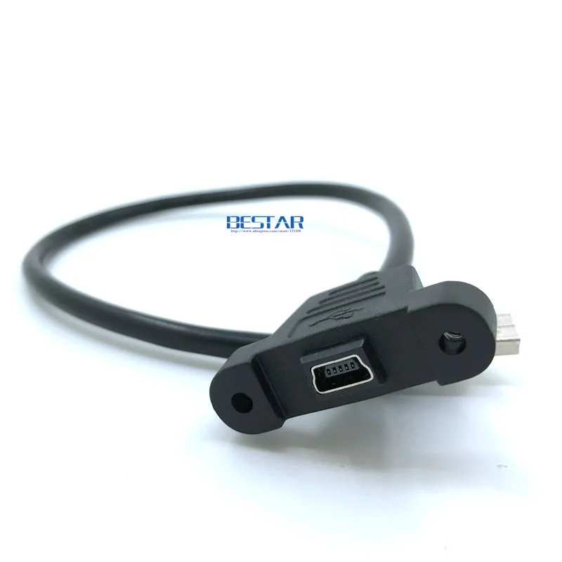 (100 шт./лот) Mini-USB 5pin Mini USB 2 0 Male to гнездовой удлинитель кабель 30 см 50 с отверстием для