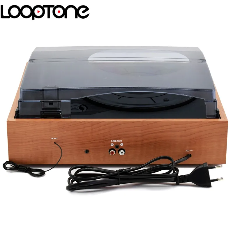 LoopTone 33/45/78 Скорость USB проигрыватель диска винила LP w/ FM радио разъем для наушников