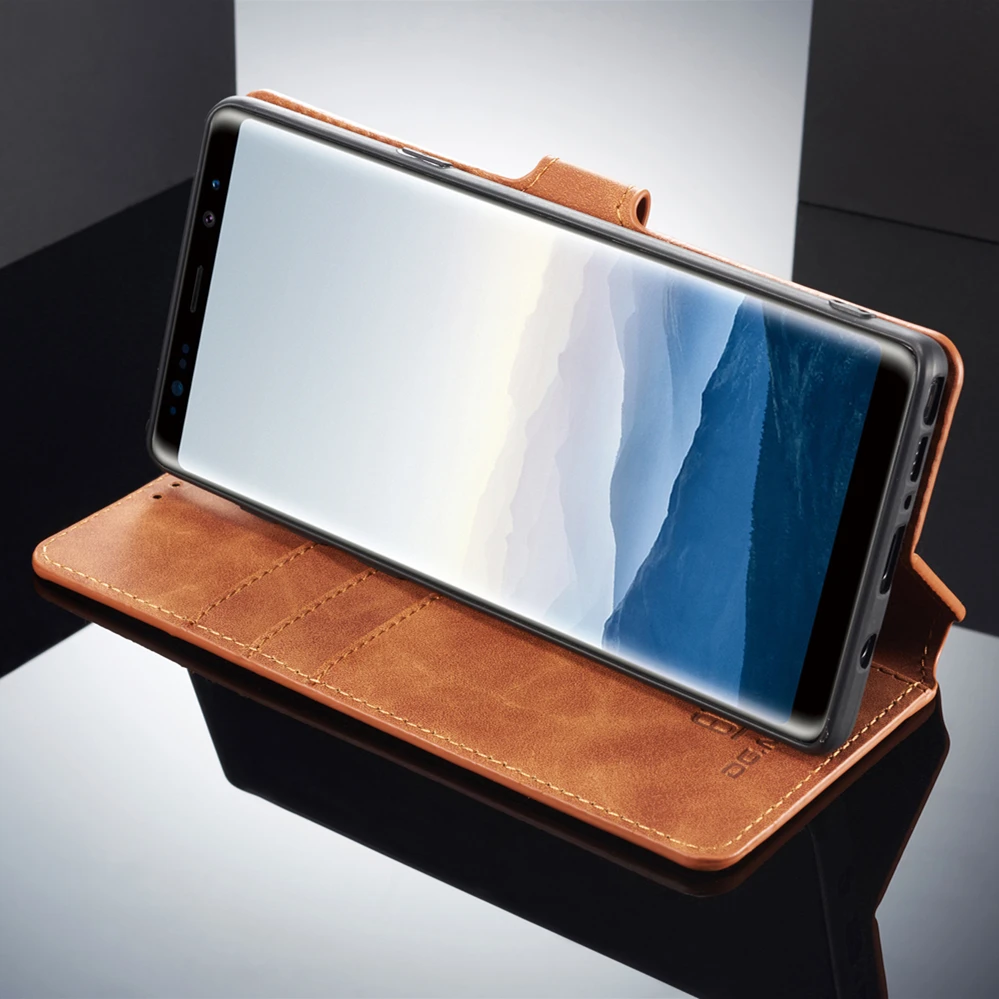 Магнитный кожаный чехол для Samsung Galaxy A6 A8 Plus A7 A9 2018 S7 Edge S8 S9 Note 8 9 | Мобильные телефоны
