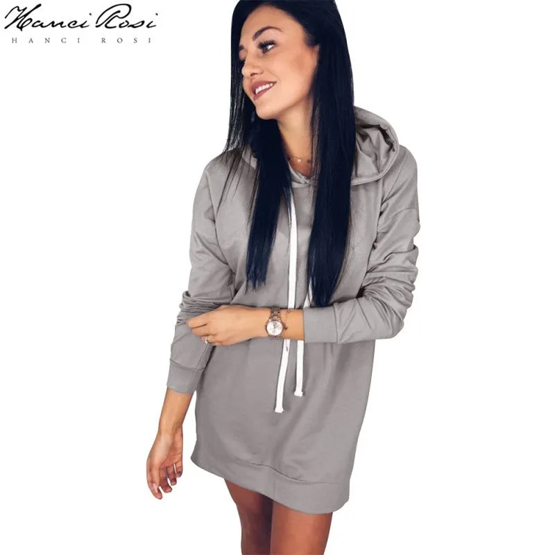 HANCI ROSI 4 цвета осенние женские s толстовки с капюшоном худи со шнуровкой