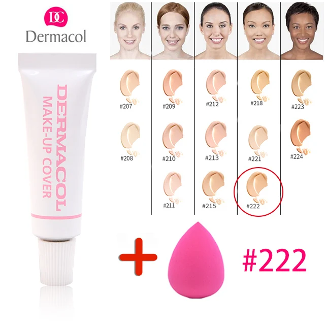 Dermacol консилер водостойкий макияж покрытие 4 г праймер консилер Dermacol основа веснушки следы акне контур макияж - Цвет: 222