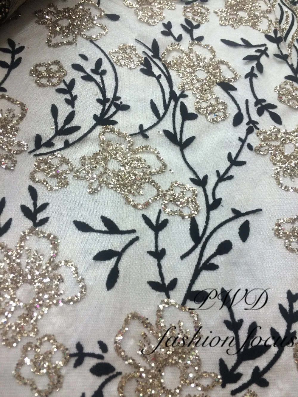 5 ярдов клееная блестящая кружевная ткань для вечернего платья в продаже