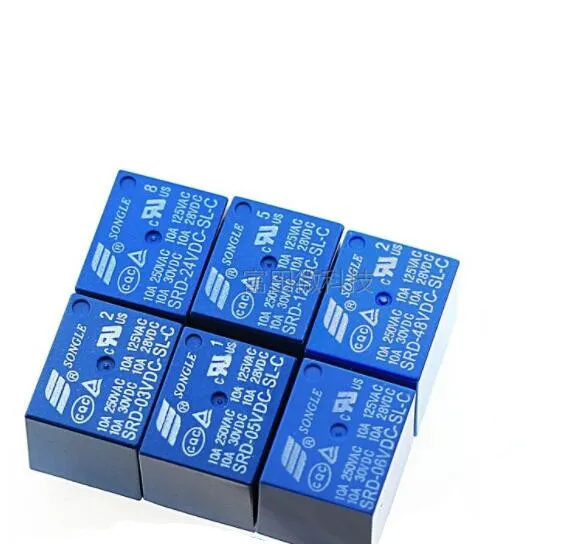 50 шт./лот реле SRD 05VDC SL C 09VDC 12VDC 24VDC 5В 9В 12В 24В 10A 250VAC 5PIN T73|Реле| |