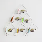 Skmially Спиннербейт, черный, большой рот, для окуня, рыбы, металлическая приманка с блестками, борода, рыболовные снасти для ловли щуки резиновая приманка, мягкая рыболовная приманка 4g5g9g