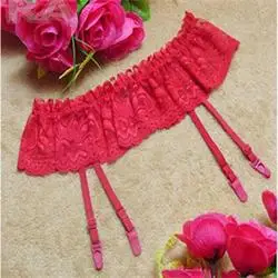 red Сексуальное нижнее белье, нижнее белье, носки, Однотонный женский спортивный костюм, стринги, кружевной чулок, двухслойные подвязки, ремни - Цвет: red