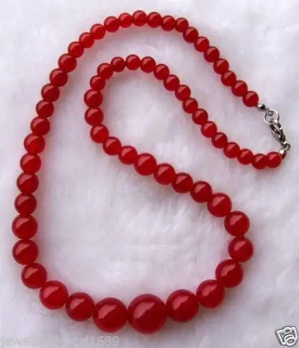 

FREE shipping> >>>>Jewelry Red stone jewerly 4mm-16mm beads Necklace