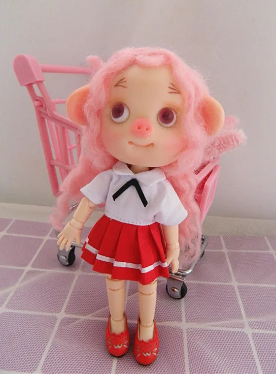 Бесплатная доставка 1 шт. 1/12 BJD платье для униформы OB11 Obitsu 11 аксессуары кукольной