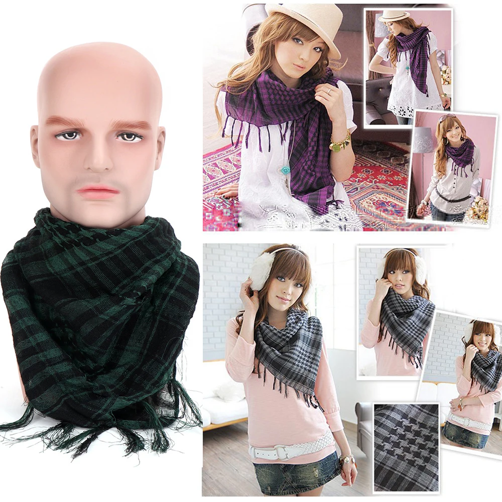 Аравийский клетчатый шарф Зимний бесконечный удобный для поездок теплый