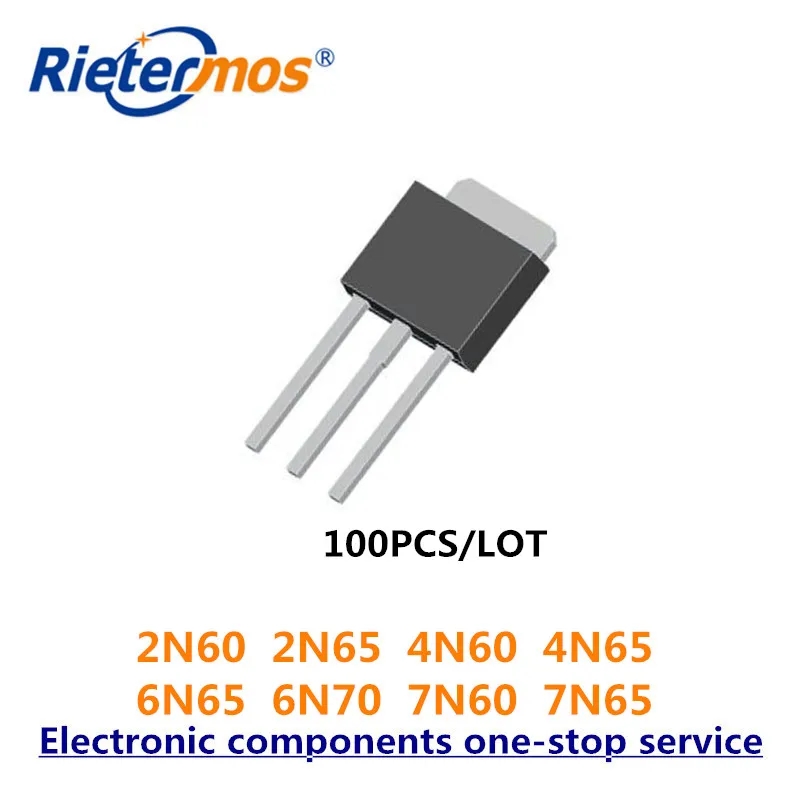100 шт. 2N60 2N65 4N60 4N65 6N65 6N70 7N60 7N65 2N60C 4N60C 4N65C 6N65C 6N70C 7N60C 7N65C TO251 251|Запасные части| |