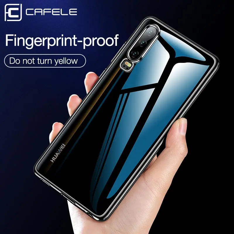 CAFELE силиконовый чехол с покрытием для Huawei P30 Прозрачный задний протектор