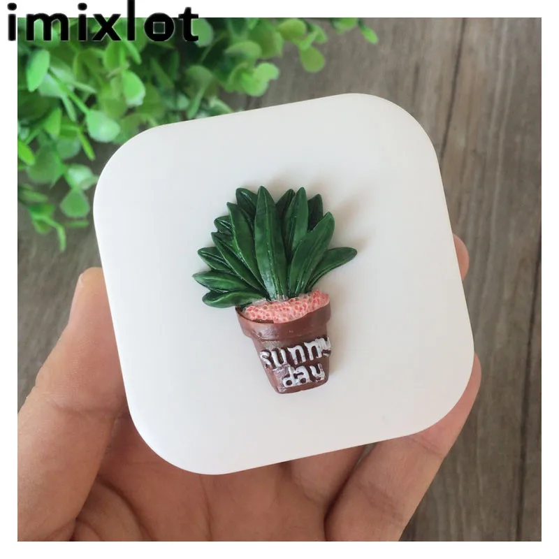 IMIXLOT милый Модный Рисунок кактуса очки для Путешествия контактные линзы коробка