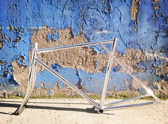 700C велосипед 53Ccm 55 см 58 см рама для велосипеда Fixie gear рама и вилка для велосипеда хромированная стальная рама для велосипеда - Цвет: Sliver