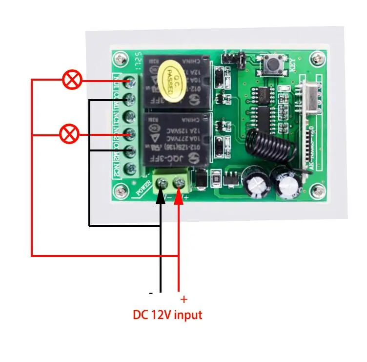Умный дом DC12V 2CH RF Беспроводная система дистанционного управления teleswitch 4 x передатчик с 1 приемником для ворот/радиоприемник