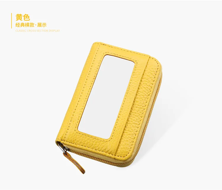 Модный кошелек из натуральной кожи для женщин Женский RFID крепление фиксатора кошельки дорожный с молнией Женский кошелек женский держатель карты