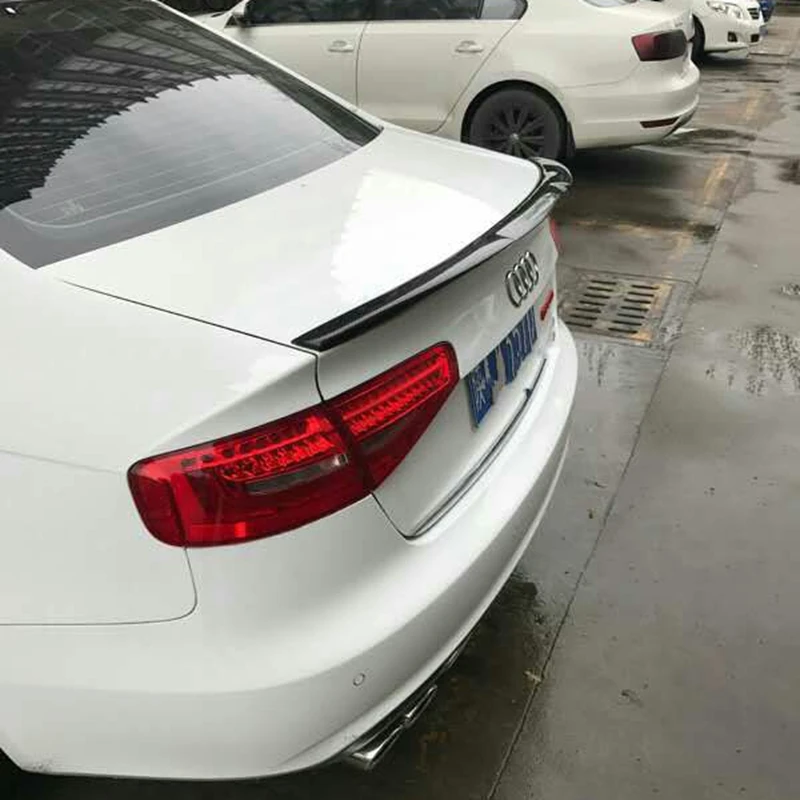 M4 стиль спойлер из углеродного волокна спойлер крыло для Audi A4 B8.5 2013- крыло багажника
