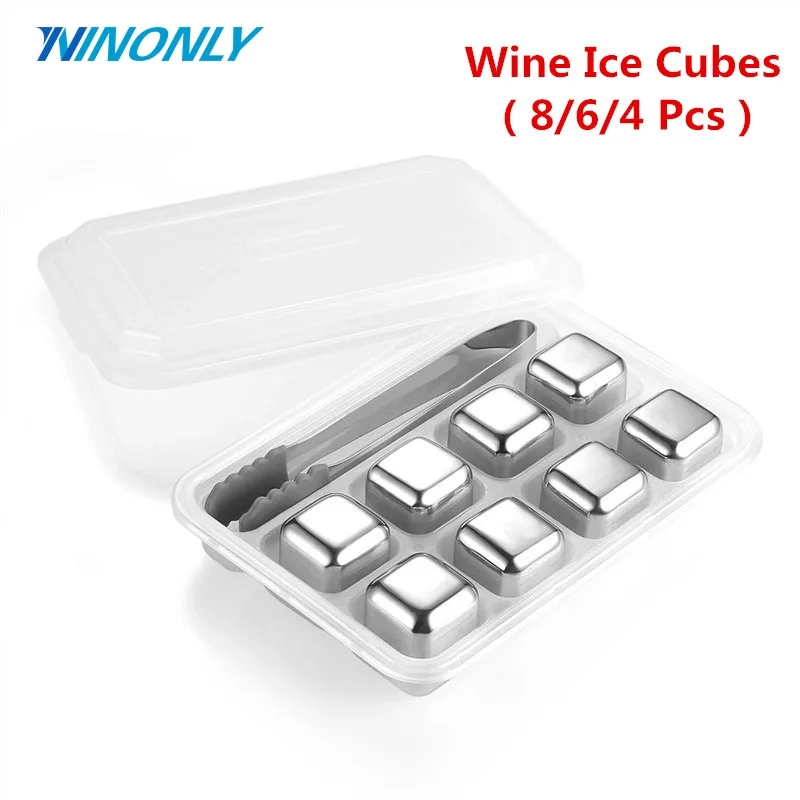 304 нержавеющая сталь Вино кубики льда здоровое охлаждение вина напитки виски