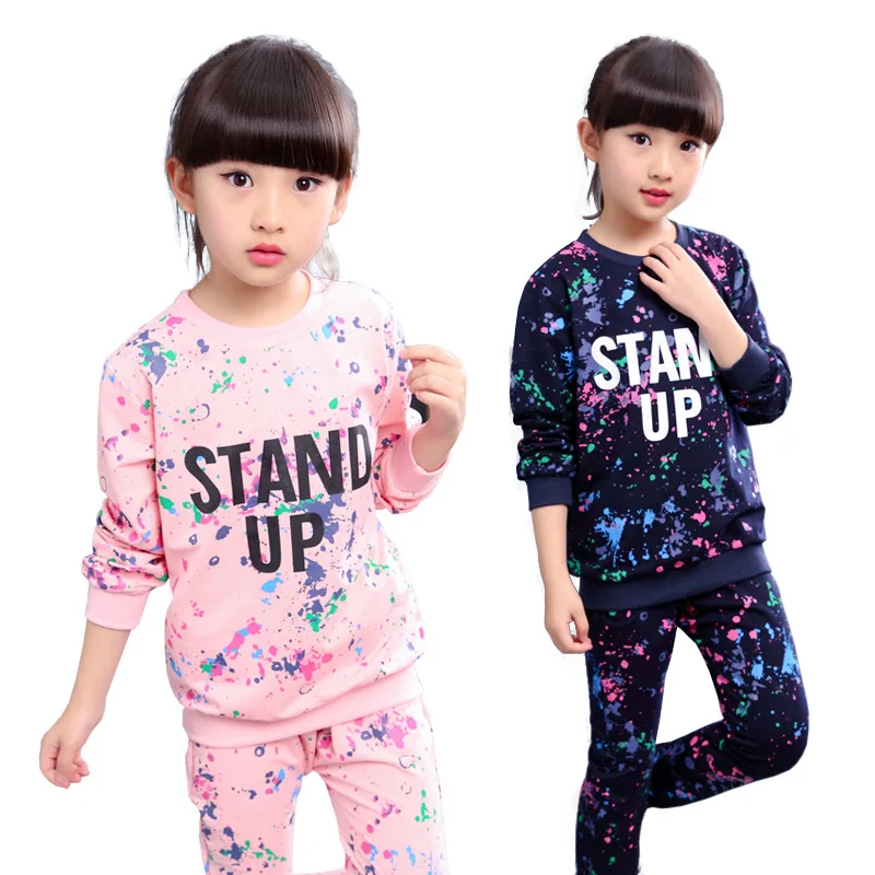 2017 Новые Прибыл Девочка В Детская Одежда Набор Весна Детской Одежды Наборы Baby