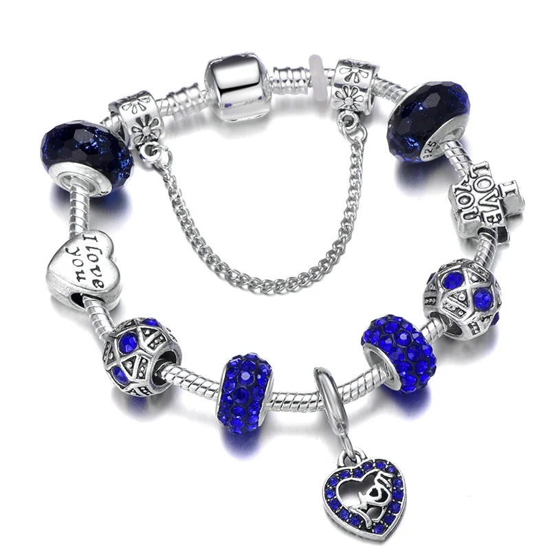 

I LOVE MY MOM Charm Bracelet Fit Original Brand Bracelet & Bangle For Mom Women Fashion Mother's Day Birthday Best Jewelry