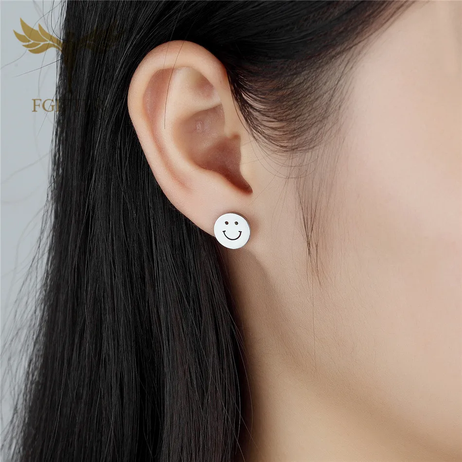 Серьги-гвоздики из нержавеющей стали для мужчин и женщин милая бижутерия с