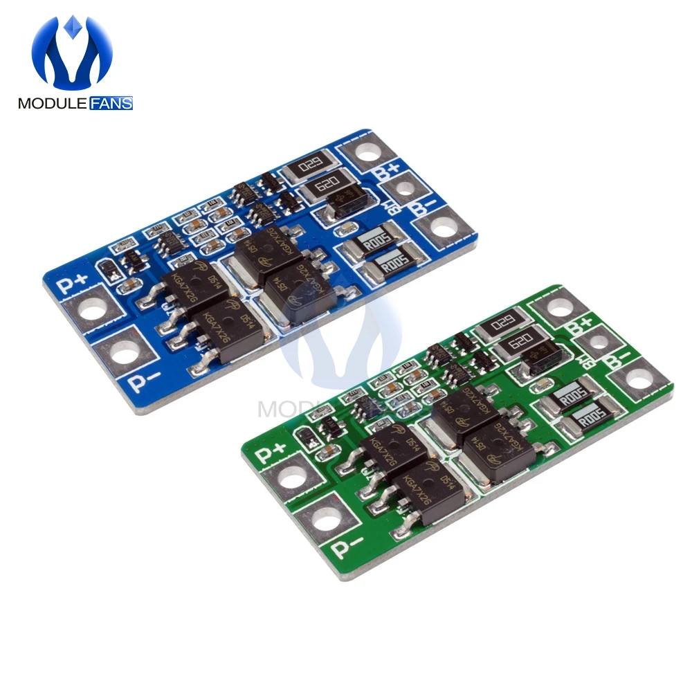 2S 10A 8 4 V 7 18650 литиевая Защитная плата BMS PCM PCB Li Ion Lipo 2 Cell Pack с функцией балансировки