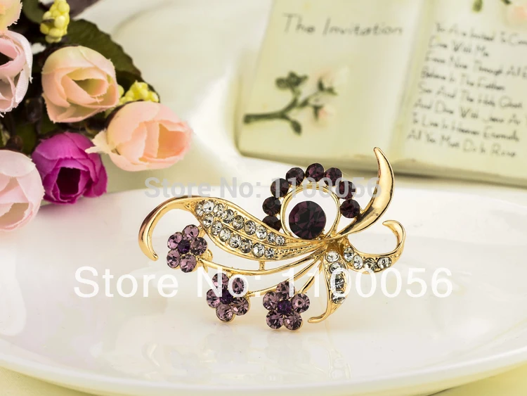 Модная Корейская Брошь Стразы в виде цветка для одежды яркие броши стиле хиджаба