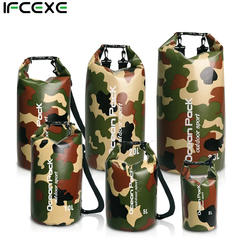 Водонепроницаемый камуфляжный рюкзак из ПВХ 2 30 л|diving float|sport swim bagswaterproof dry bag |