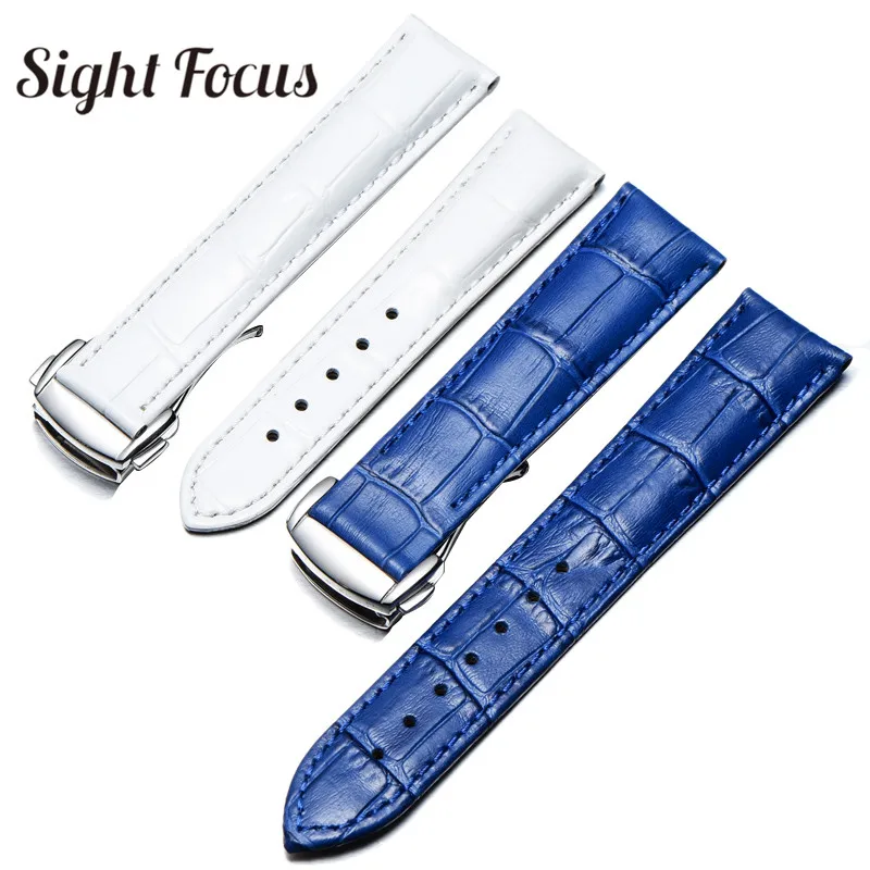 

20mm 21mm Calfskin Watch Straps Leather for Omega Watch Aqua Terra Seamaster Speedmaster De Ville Wrist Leather Band Watch Belt