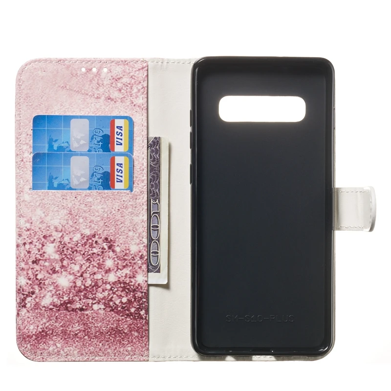 Marble Leather Wallet Case For Huawei P30 Pro Samsung S10 S10e J4 J6 plus A7 A9 2018 Honor 10 Lite Stone Flower Butterfly 1pcs |