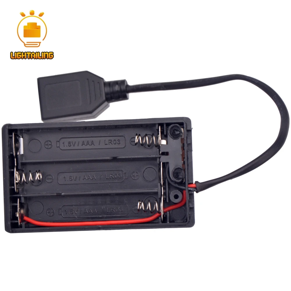 Lighttailing белый/черный USB концентратор с 7 портами Usb и батарейный блок для блока набор игрушек светодио дный свет комплект