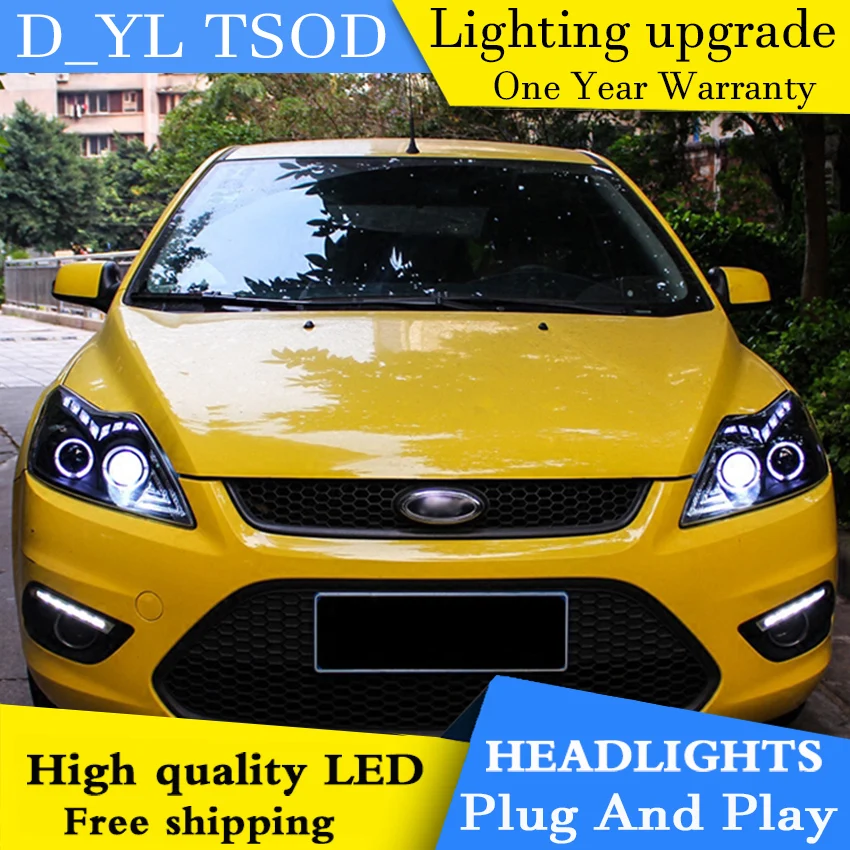 Автомобильный Стайлинг светильник s для Ford Focus 2009-2014 светодиодный дневные ходовые