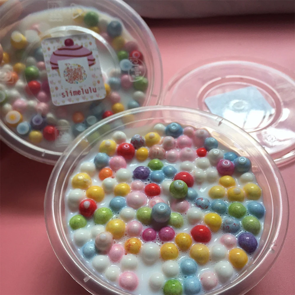 Волшебный пушистый слайм сделай сам из флома для детей снятие стресса грязь