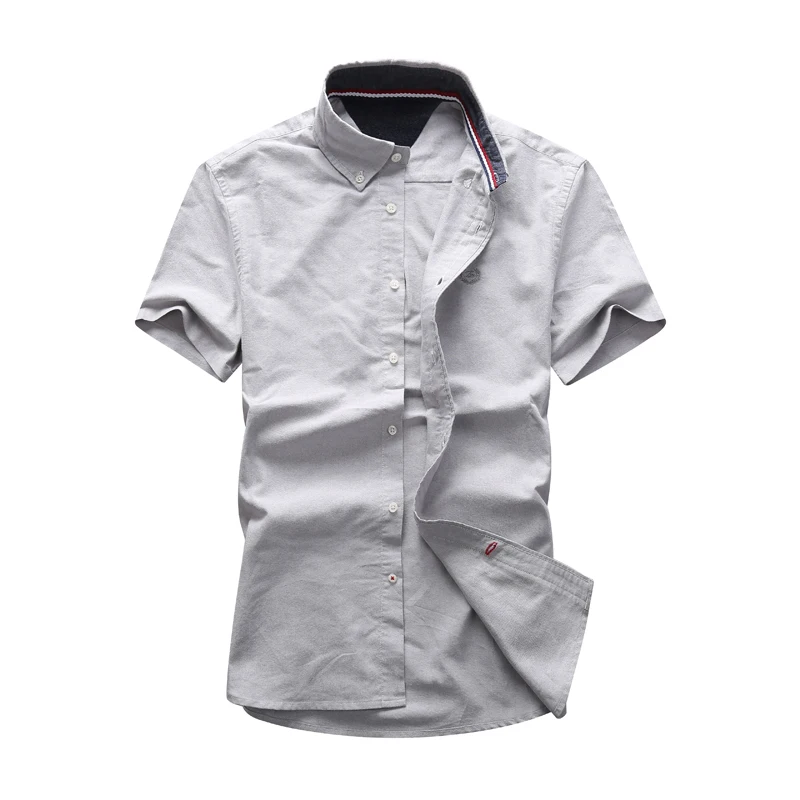 Летние мужские рубашка повседневные короткие рукава Мужские рубашки Camisas