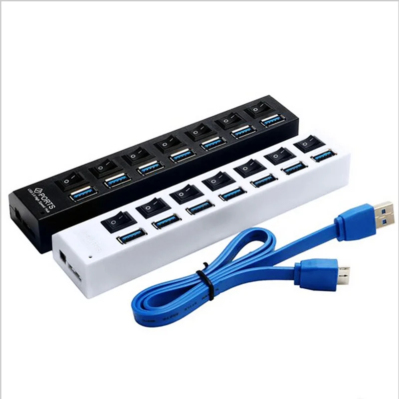 NEW USB HUB 3.0 Super Speed 5Gbps 7 Ports Splitter With On/Off Switch Platooninsert For Computer Peripherals | Компьютеры и офис