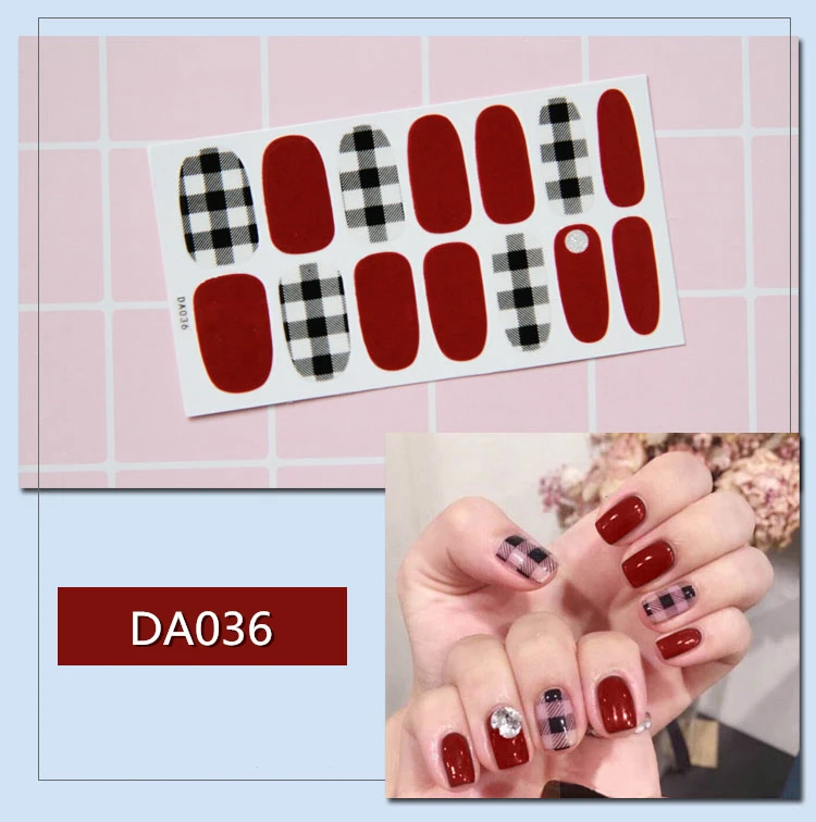 14 шт./компл. 31 Цвета ногтей Стикеры s DIY Nail Art Наклейки плотная Стикеры s самостоятельно аппарат для крепления на гвоздях и Стикеры Обертывания украшения для Красота