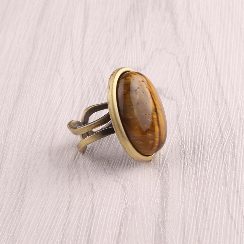 Модные уникальные винтажные кольца с натуральным камнем для женщин античная