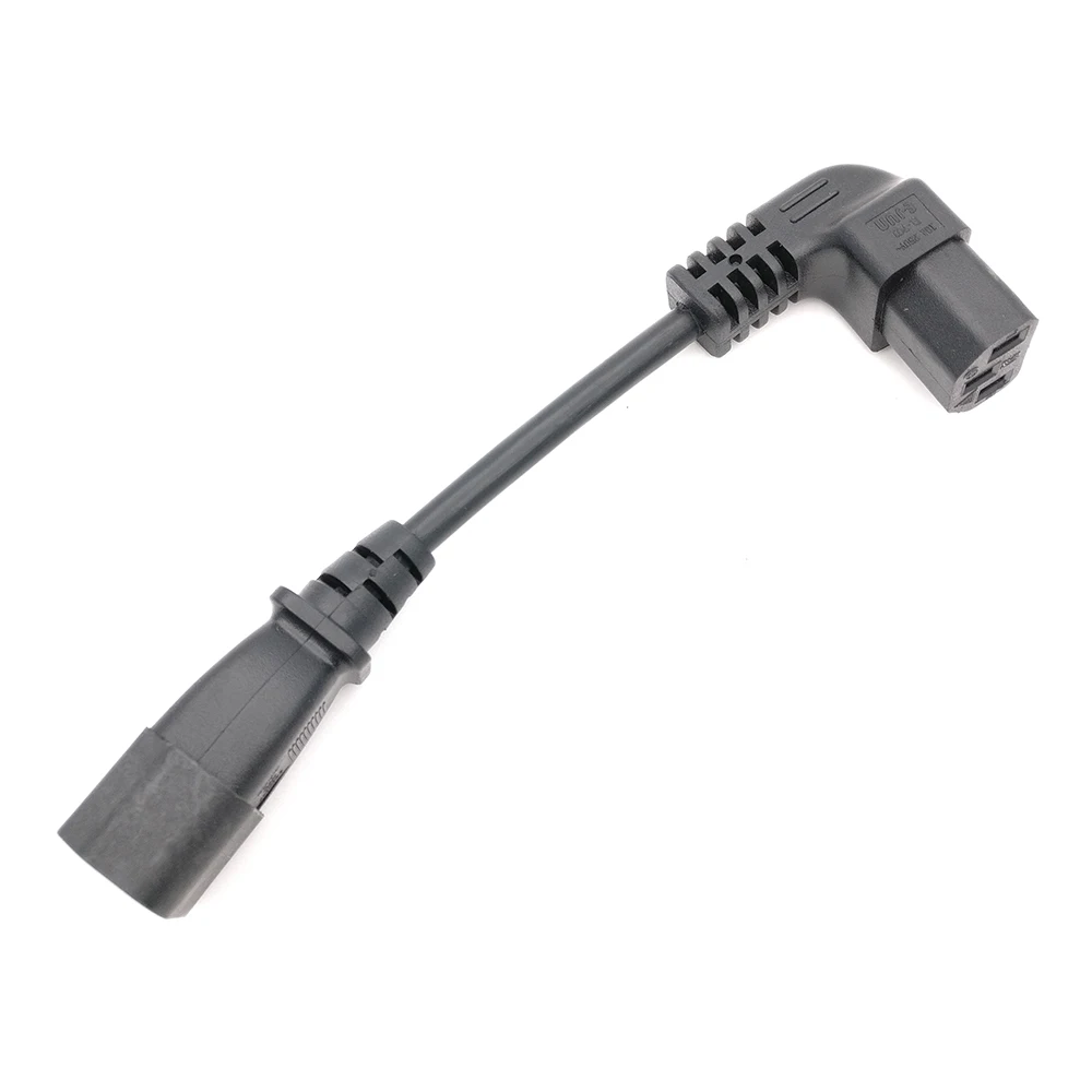 IEC 320 C14 штекер C13 гнездовой разъем PDU/UPS Удлинитель силовой кабель Разъем вверх/вниз 90 градусов под прямым углом 1 шт