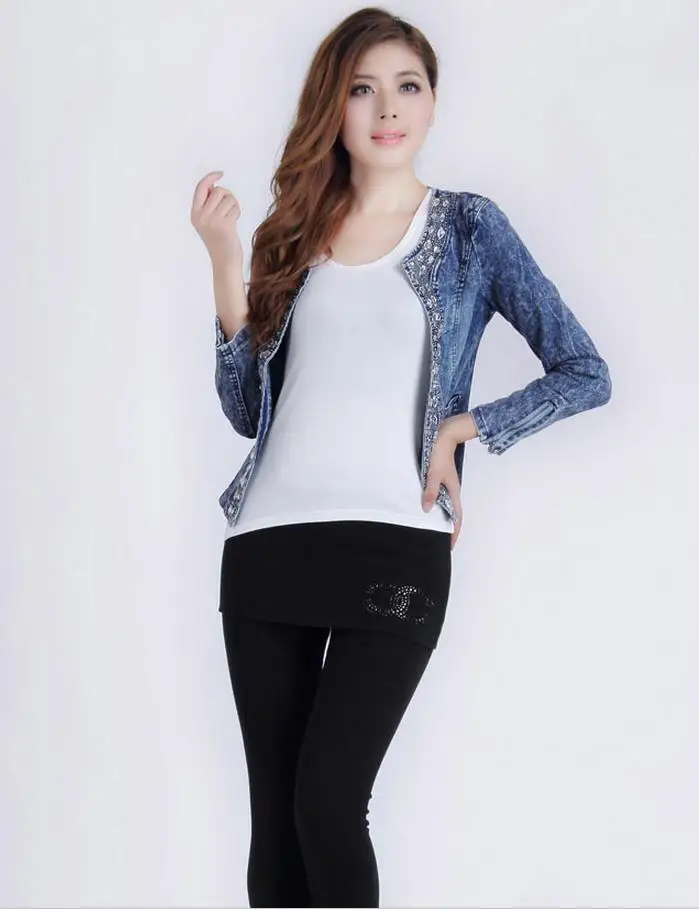 Женская джинсовая куртка размера плюс 4XL Лоскутная Верхняя одежда джинсовое