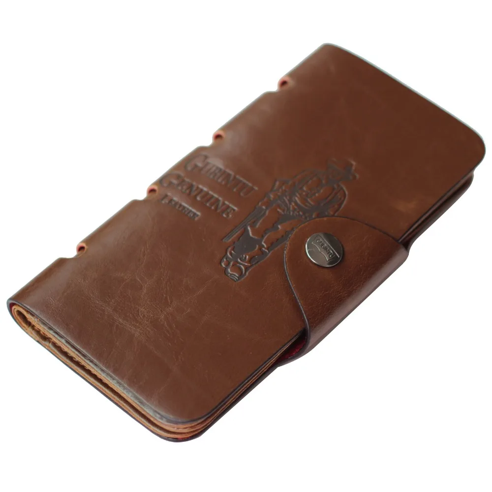 Винтажный дизайнерский мужской кошелек Двойные кошельки в античном стиле