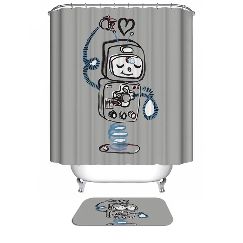 Полиэфирная ткань занавеска для душа Современная водостойкая s Аксессуары