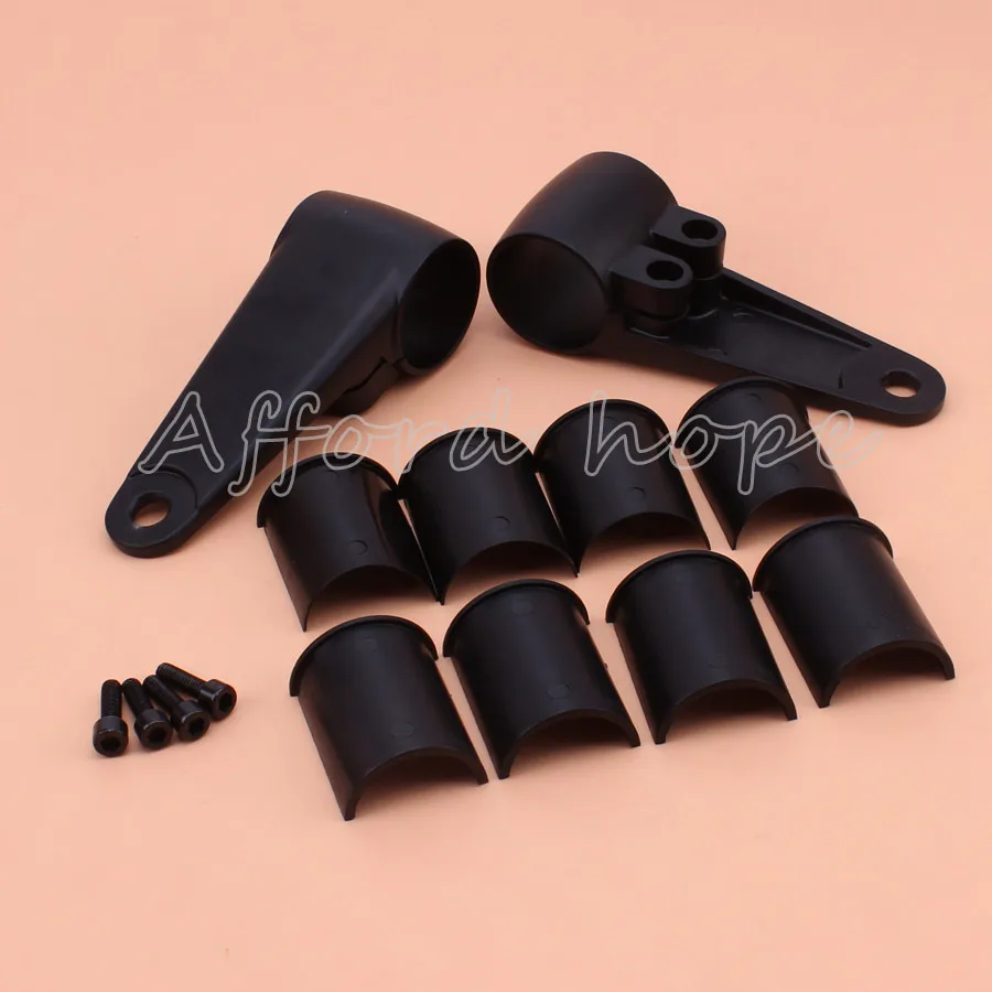 Фото Black Motorcycle Aluminum Alloy Headlight Head Lamp Mount Bracket Fork Ears Universal Fit 35/39/41mm For Harley Sportster Bobber №3