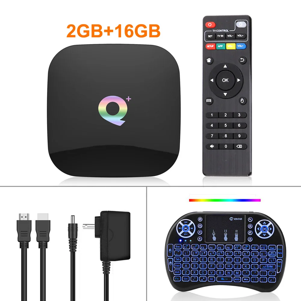 2G16G backlit i8 Q плюс 6 K Allwinner H6 Android 9,0 ТВ Box Smart 4 GB 64 GB 4 ядра H.265 USB3.0 2,4 ГГц Wi-Fi Netflix Youtube Декодер каналов кабельного телевидения Q - Цвет: 2G16G backlit i8