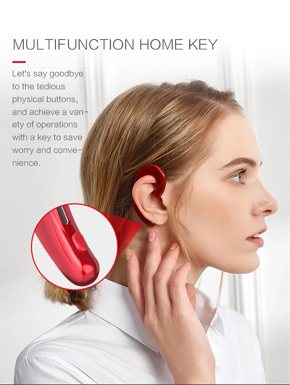 DAONO K8 мини ушной крючок Bluetooth наушники с микрофоном Спортивные Беспроводные