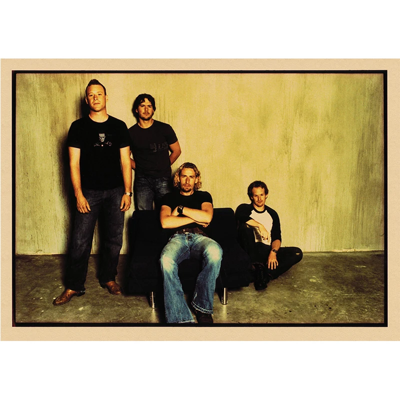 Классическая ностальгическая матовая крафт бумага Nickelback Band плакат для кафе