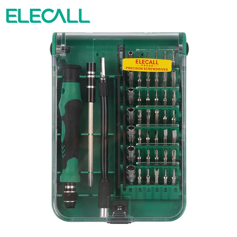 ELECALL 45 в 1 отвертка Kit Multi-Bit Инструменты Ремонт Отвертка Ferramentas ремонт ноутбуков 9002