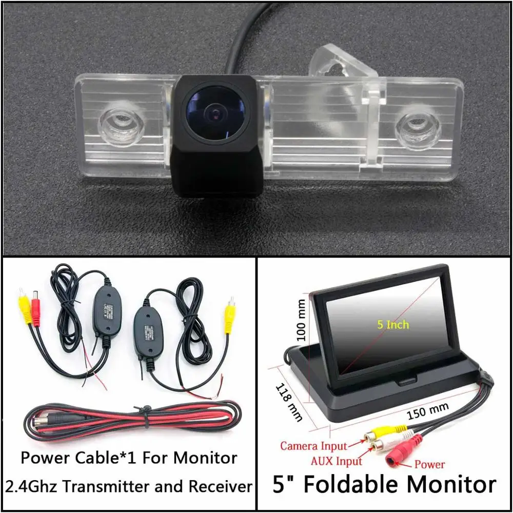 C Wireless 5 inch F Full HD камера заднего вида для Chevrolet Captiva epic lova matis hhr lacetti, автостоянка, ЖК-зеркало, монитор, резервная камера заднего вида - Название цвета: C Wireless 5 inch F