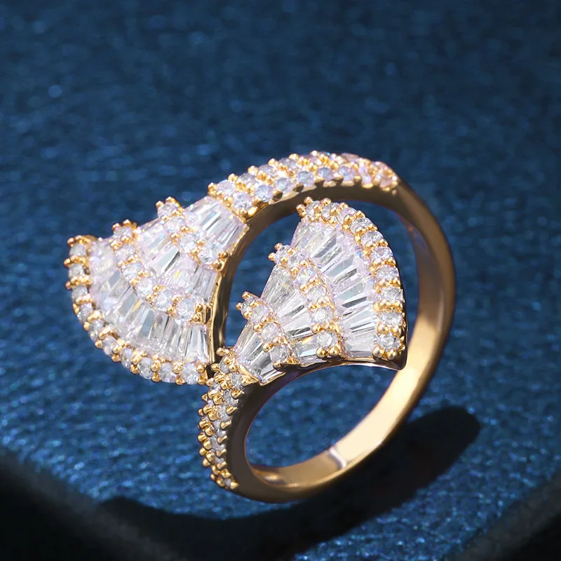 OCESRIO лакомство циркония женские кольца Jewelry CZ проложить серебро регулируемый