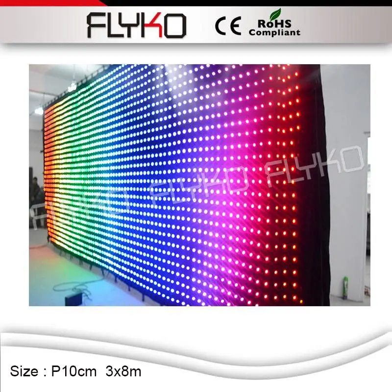 Flyko сценический высококачественный светодиодный видео тканевый настенный