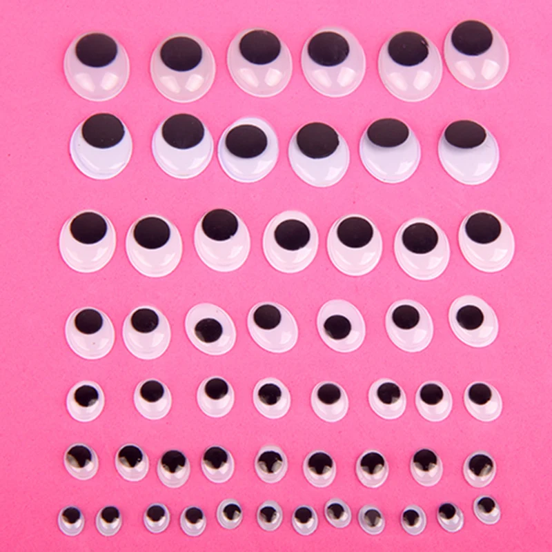 Коллекция 200 подвижные овальные игрушечные глаза для поделок пластиковые